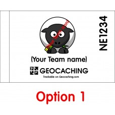 Personalised Geocaching Team Flags "Groundspeak approved" (1.4 x 0.8m)